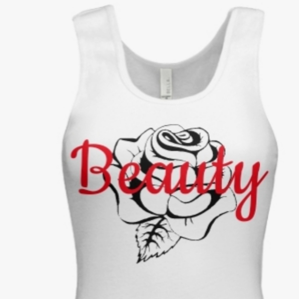 Beauty rose tank top